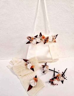 Pack Niña Bolso Flores y Guantes