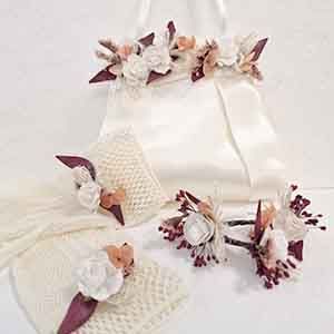 Pack Niña Bolso Flores y Guantes