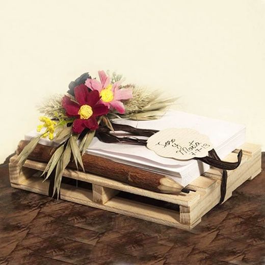 Palet Portanotas con Flor