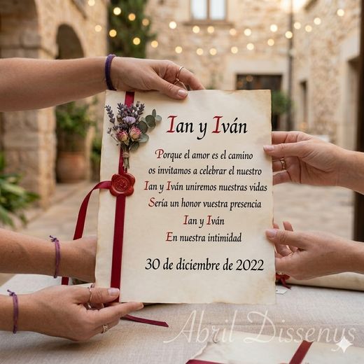 Participaciones de Boda Caligrafiadas a Mano