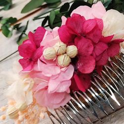 Peineta de Hortensia Coral