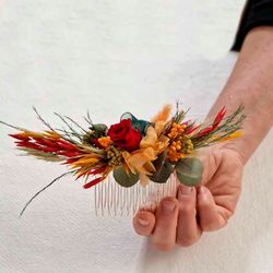 Peineta grande flor preservada Iria