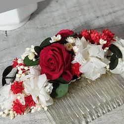 Peineta Rosas Carmesí