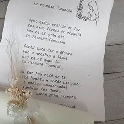 Pergamino con Poema Comunión