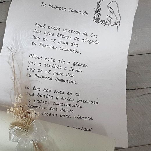 Pergamino con Poema Comunión