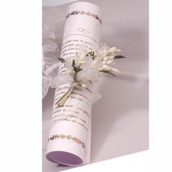 Pergamino con Poema y Flor Sandra para Comunión A4