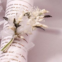 Pergamino con Poema y Flor Sandra para Comunión A4