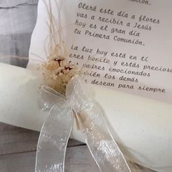 Pergamino con Poema Comunión