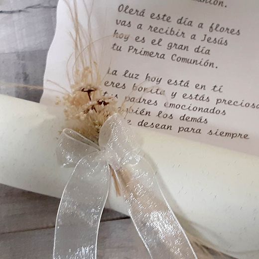 Pergamino con Poema Comunión
