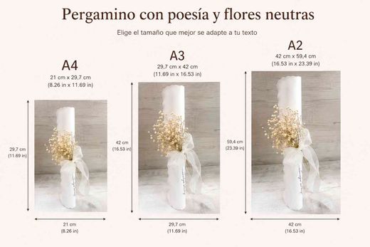 Pergamino con Poesía Personalizada A3