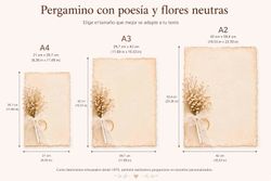 Pergamino con Poesía Personalizada A3