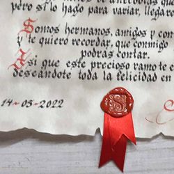 Pergamino Escrito a Mano