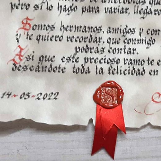 Pergamino Escrito a Mano