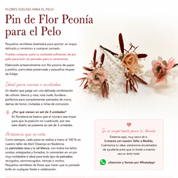 Pin de Flor Peonía para el Pelo
