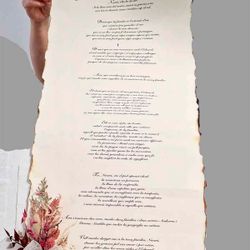 Pergamino para Textos Largos Personalizados