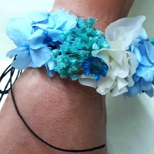 Pulsera de Hortensia Azul
