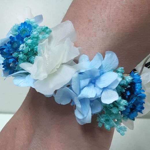 Pulsera de Hortensia Azul