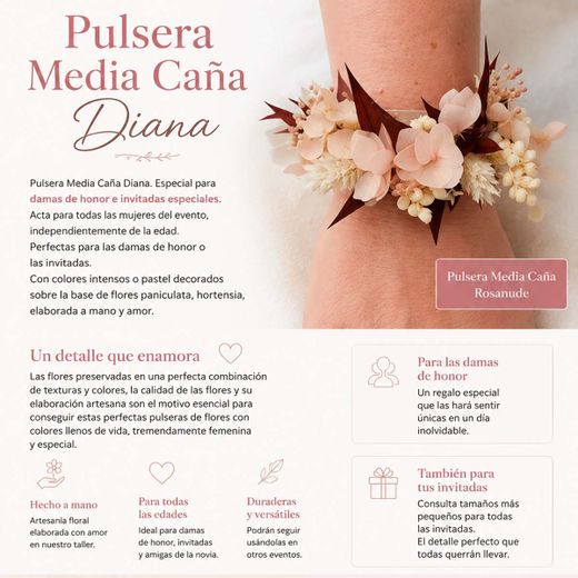 Pulsera Media Caña Rosanude
