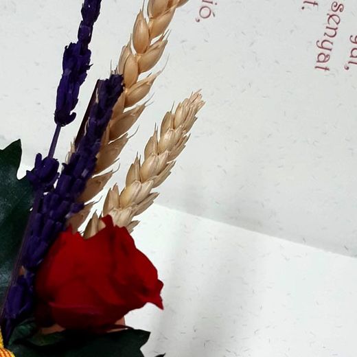 Ramillete de Rosa y Trigo