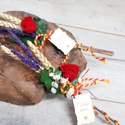 Ramillete de Rosa y Trigo