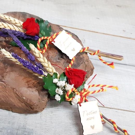 Ramillete de Rosa y Trigo