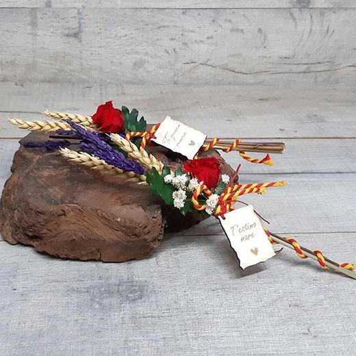 Ramillete de Rosa y Trigo