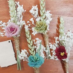 Ramito de Flores y Trigo Preservadas