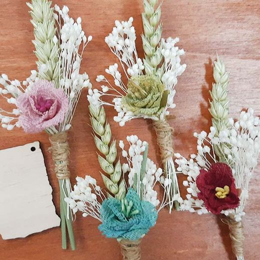 Ramito de Flores y Trigo Preservadas