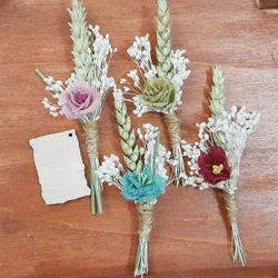 Ramito de Flores y Trigo Preservadas