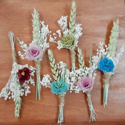 Ramito de Flores y Trigo Preservadas