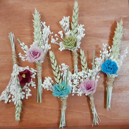 Ramito de Flores y Trigo Preservadas