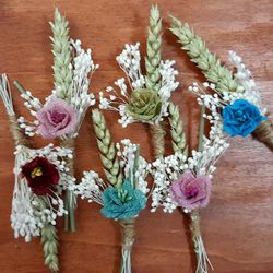 Ramito de Flores y Trigo Preservadas