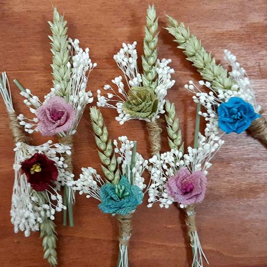 Ramito de Flores y Trigo Preservadas