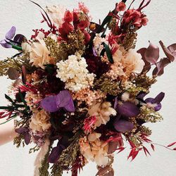 Ramo de Flores Preservadas Lilas Grande