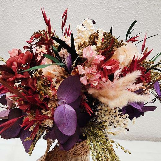 Ramo de Flores Preservadas Lilas Grande