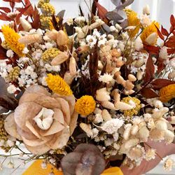 Ramo de Novia Amarillo de Flores Preservadas