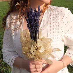 Ramo Lunaria y Lavanda