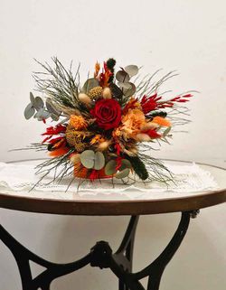 Ramo Novia Rojo y Naranja Iria