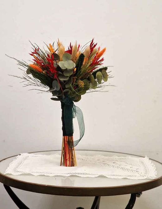 Ramo Novia Rojo y Naranja Iria
