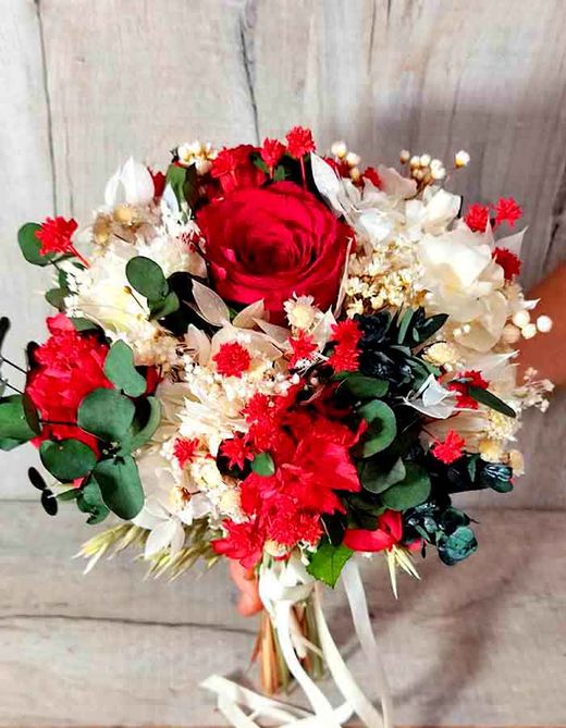 Ramo Novia Rojo y Verde