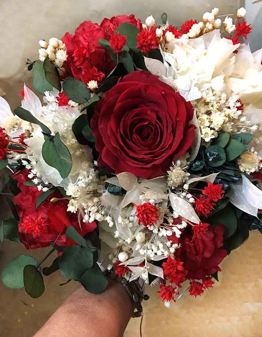 Ramo Novia Rojo y Verde