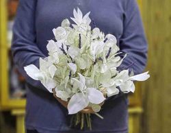 Ramo Novia Blanco con Ruscus y Lavanda