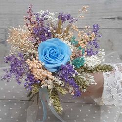 Ramo Réplica con Rosa Azul