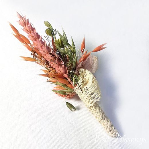 Ramo Solapa Novio Rosa y Lavanda