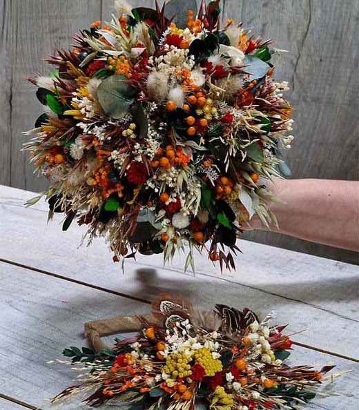 Set Floral Novia Otoñal