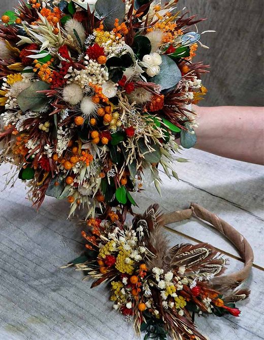 Set Floral Novia Otoñal