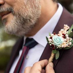 Solapa con Rosa Preservada Colores