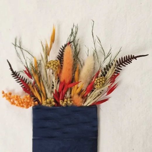 Tarjeta con Flores Bolsillo Novio Iría