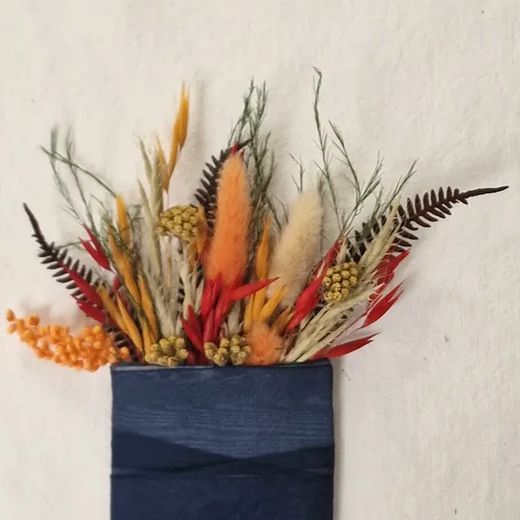 Tarjeta con Flores Bolsillo Novio Iría