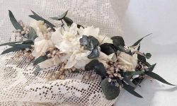 Tocado Blanco y Cava Anna